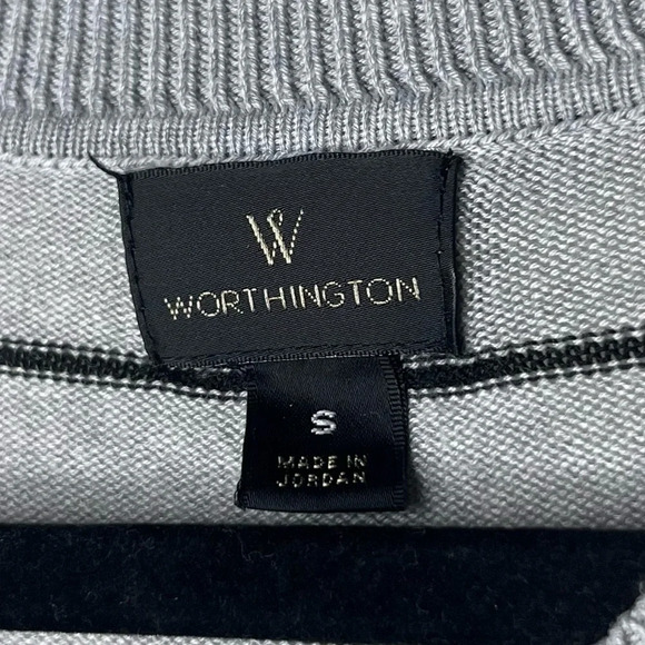 WORTHINGTON Longlined Striped Lightweight Cozy Knit Top - Picture 3 of 6